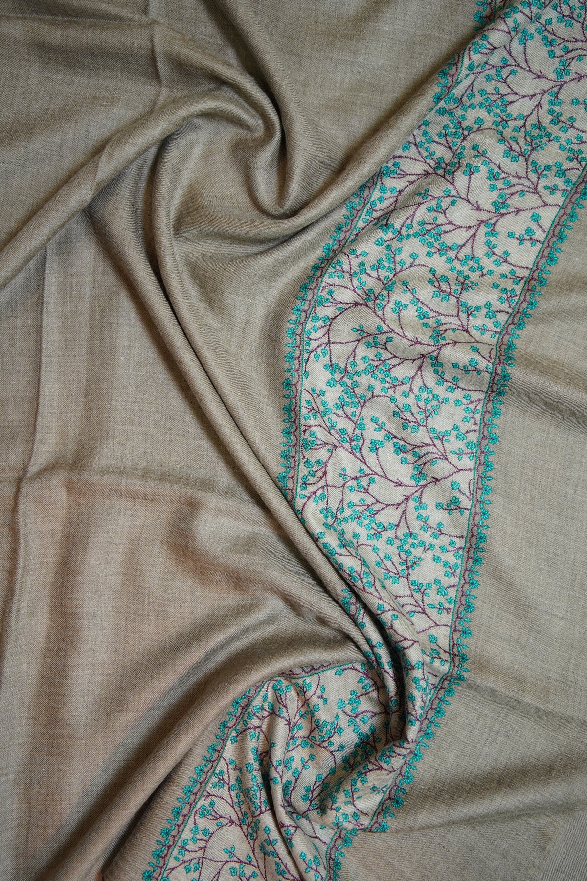 natural GI palla embroidery pashmina shawl 0352