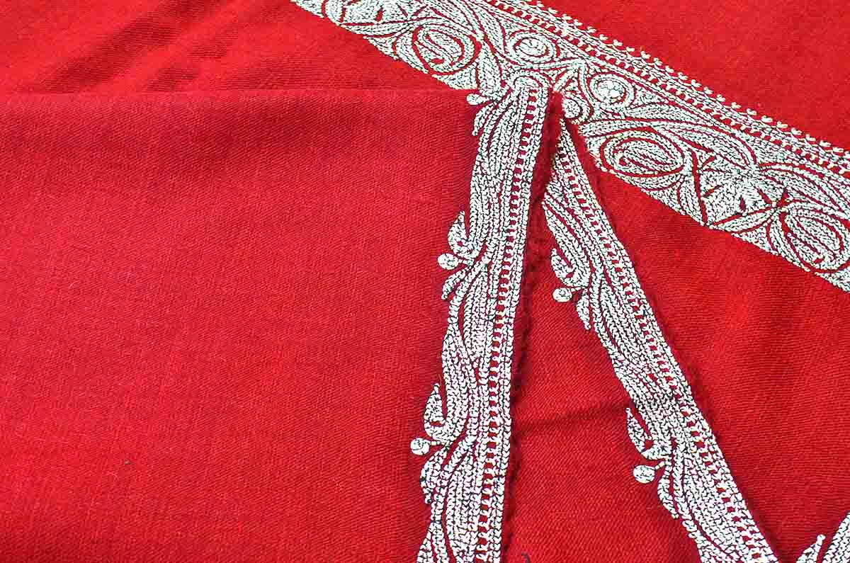 red tilla shawl - 4678