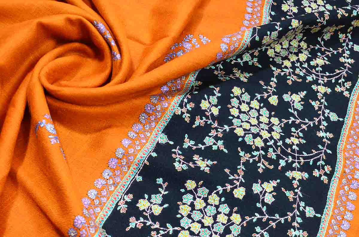 patchwork with booti embroidery shawl - 4701