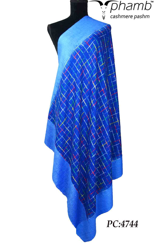 blue design shawl - 4744