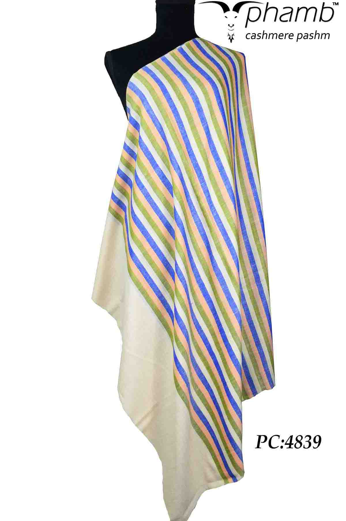 multi-coloured stripe shawl - 4839