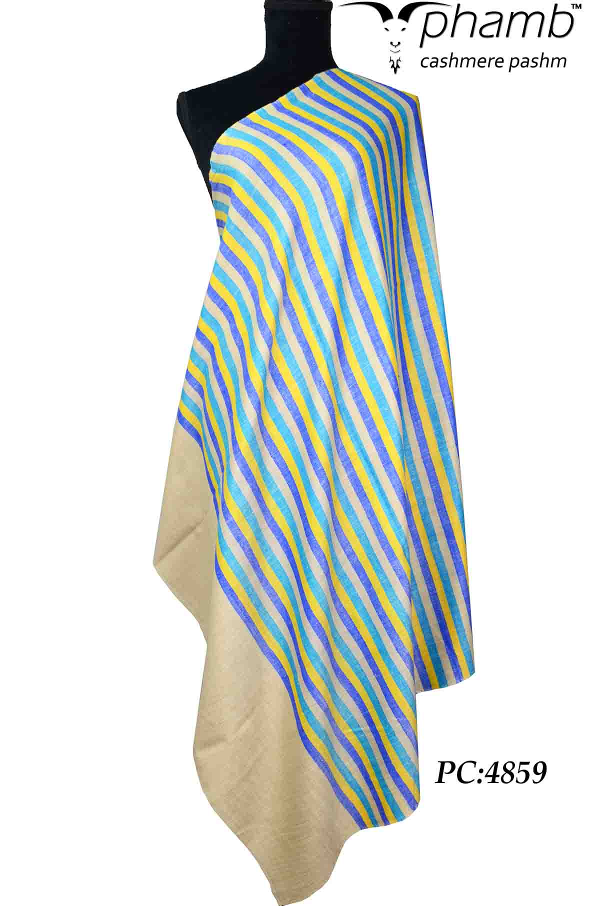 multi- coloured stripes shawl - 4859