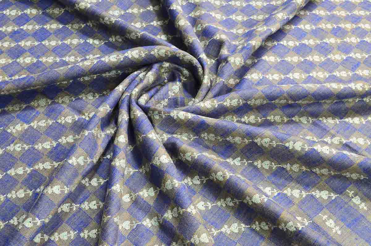 blue booti emb. shawl - 4901