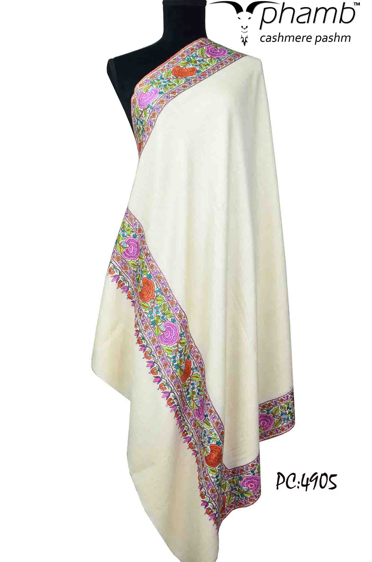 white P.mashi shawl -4905