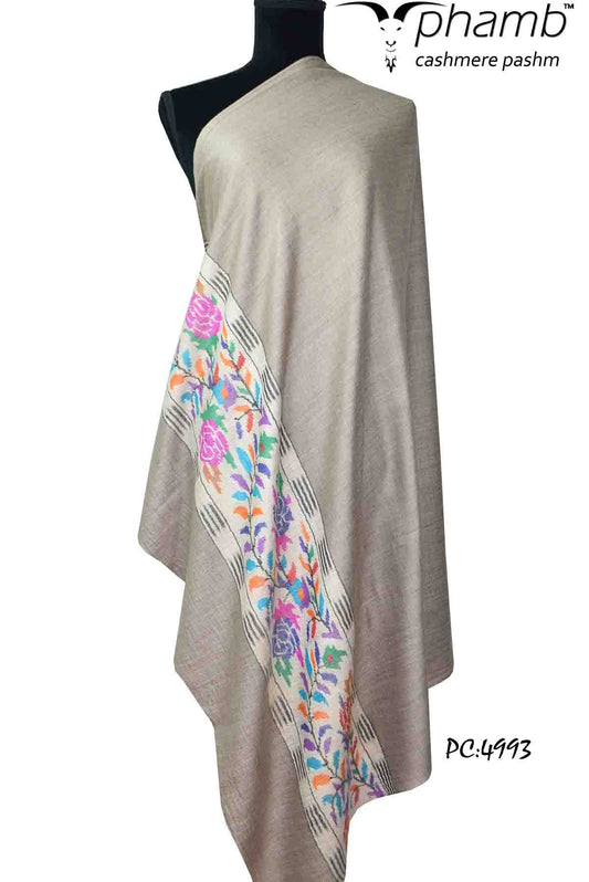 natural kani palla shawl - 4993