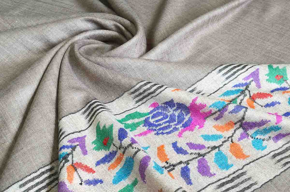 natural kani palla shawl - 4993