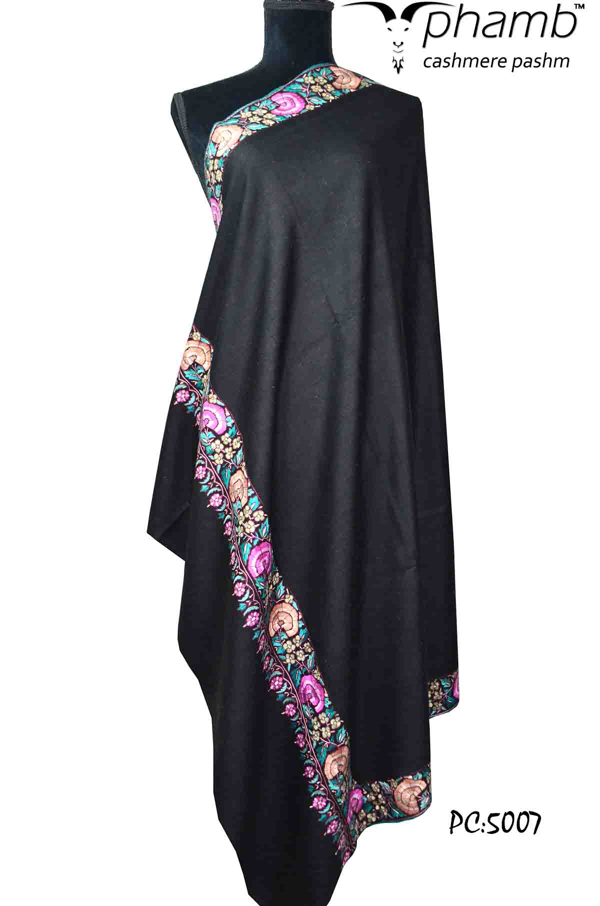 black p.mashi shawl - 5007