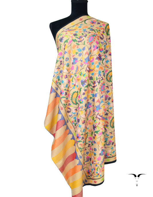 Natural Kani Pashmina Shawl 5064