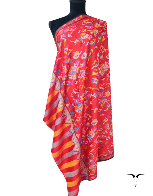 Red Kani Pashmina Shawl 5065