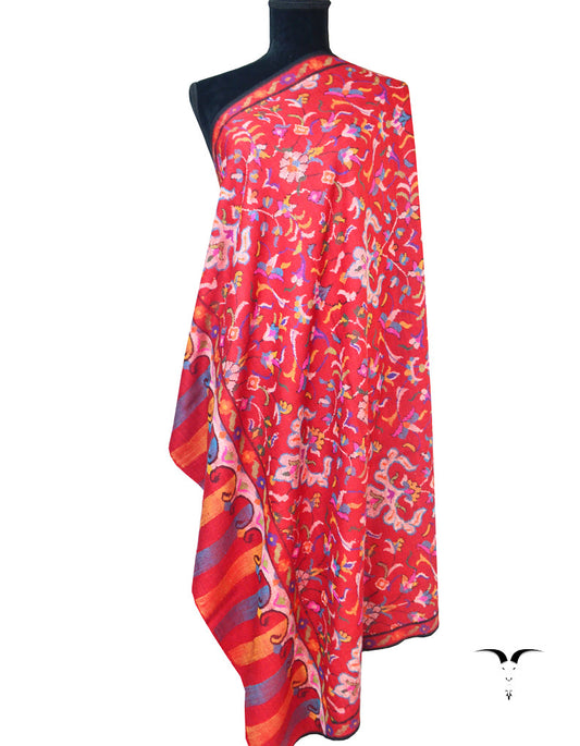 Red Kani Pashmina Shawl 5067