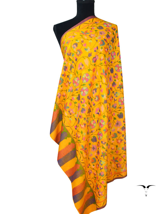 Yellow Kani Pashmina Shawl 5073