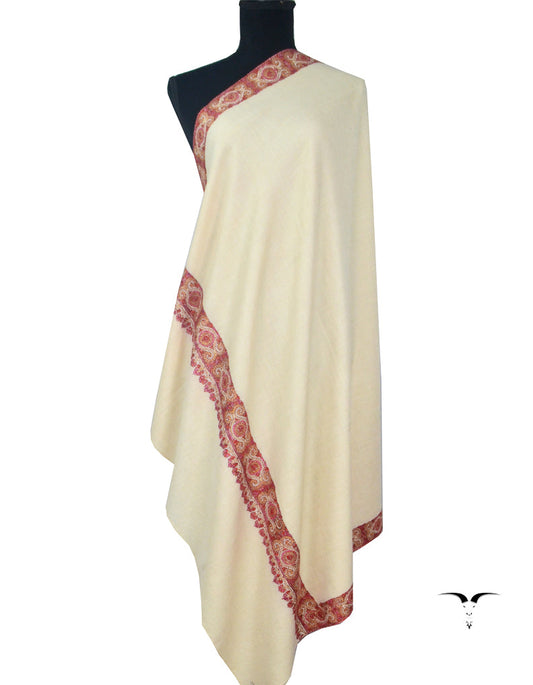 Sozni Pashmina Shawl White 5157