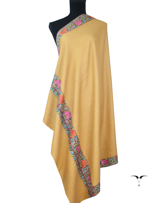 Paper Machie Pashmina Shawl Beige 5160