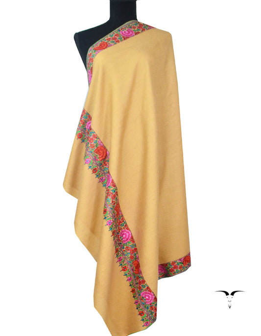 Paper Machie Pashmina Shawl Beige 5162
