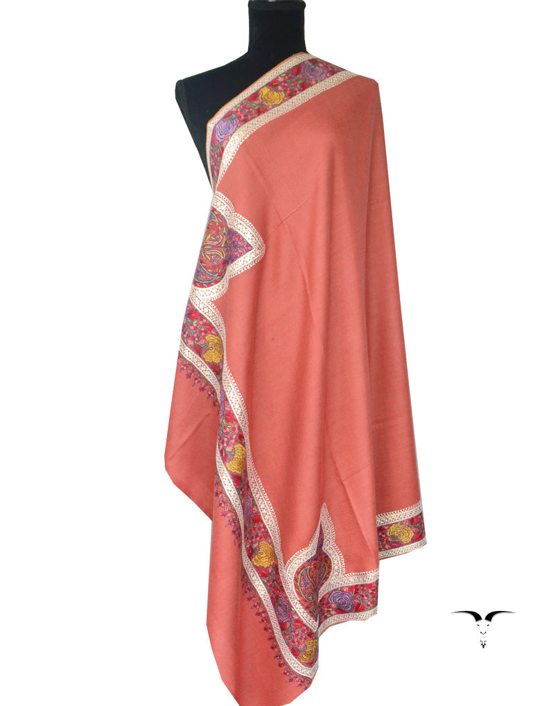 Embroidery Pashmina Shawl Pink 5231