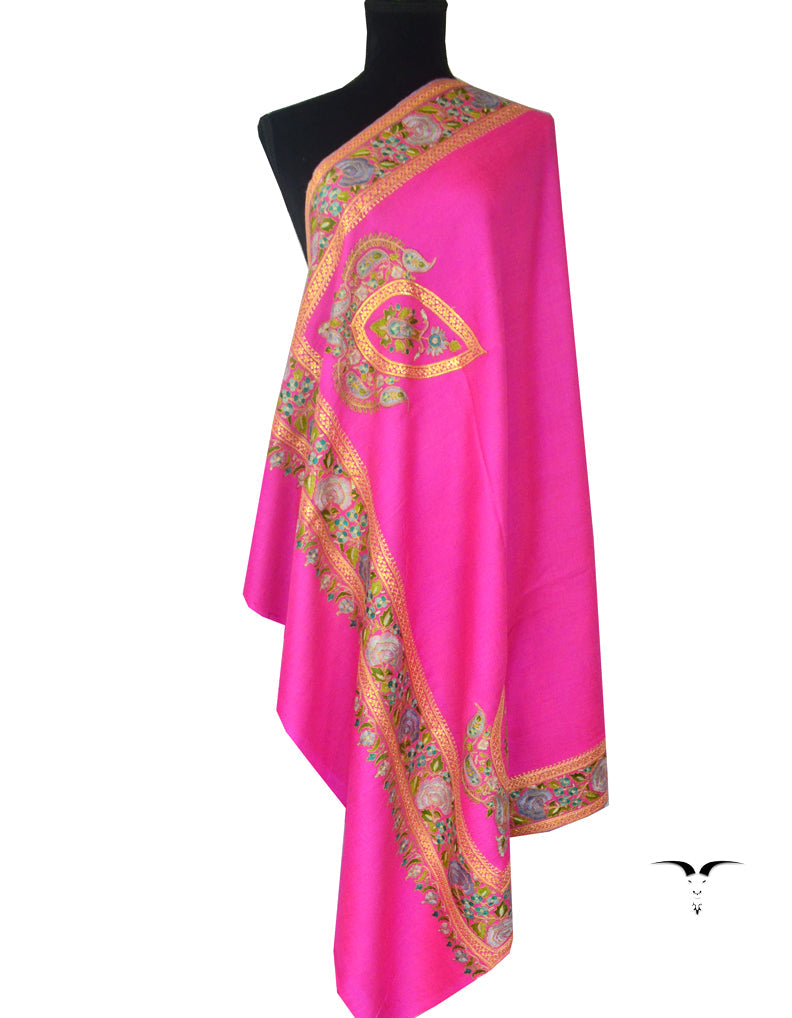 Embroidery Pashmina Shawl Pink 5235