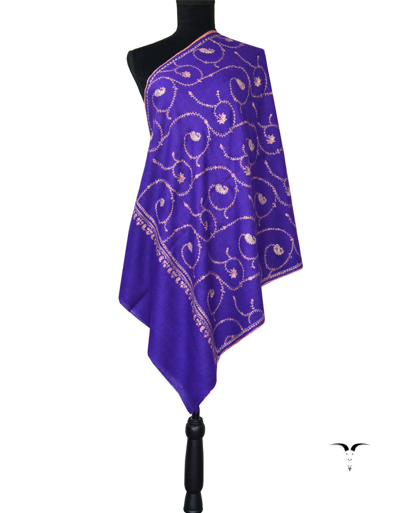 Hand Embroidered Pashmina Scarf 5296