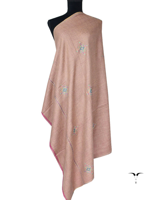 Reversible pink pashmina shawl 5359
