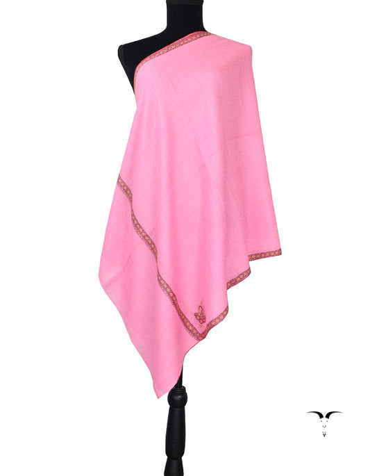 Pink Pashmina Stole With Sozni 5514