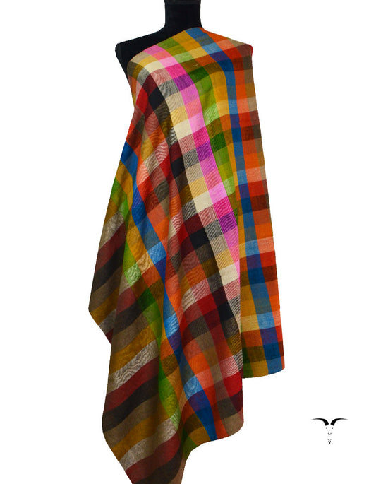 Multicoloured Striped Pashmina Shawl 5552