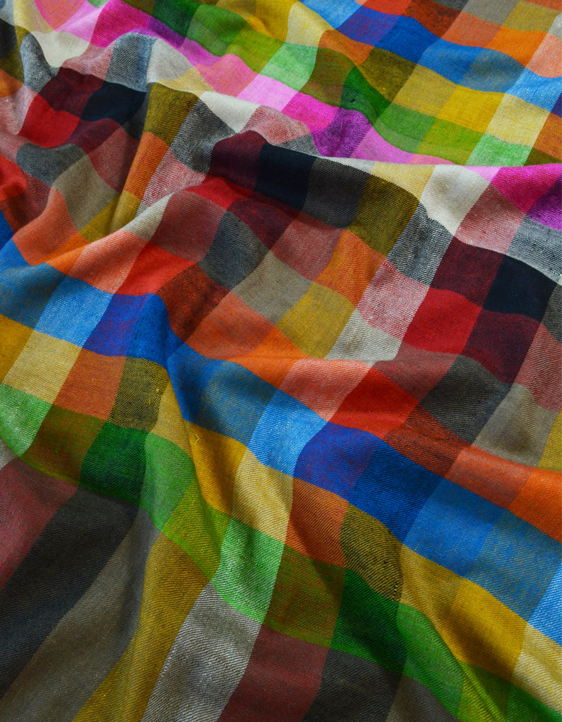 Multicoloured Striped Pashmina Shawl 5552
