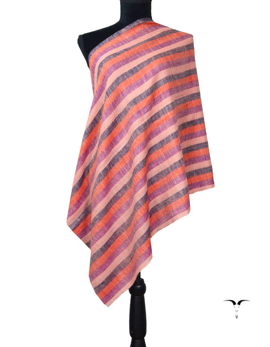 Pashmina Pattern Stole In Hues Of Pink & Purple 5599