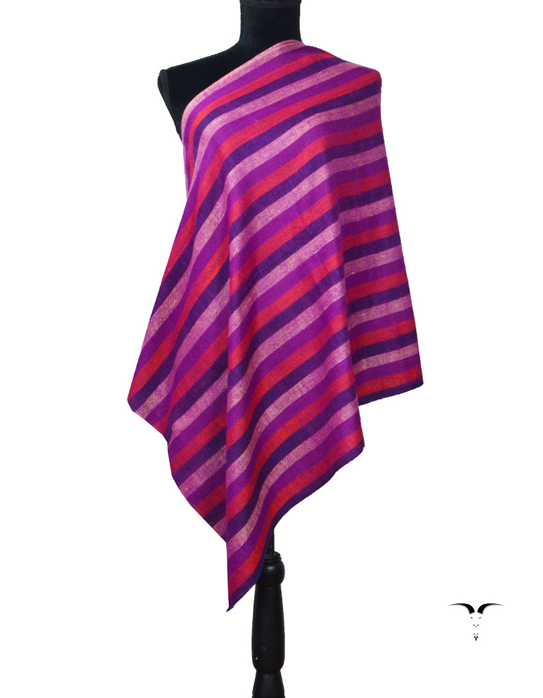 Pashmina Pattern Stole In The Hues Of Purple, Pink & Blue 5602