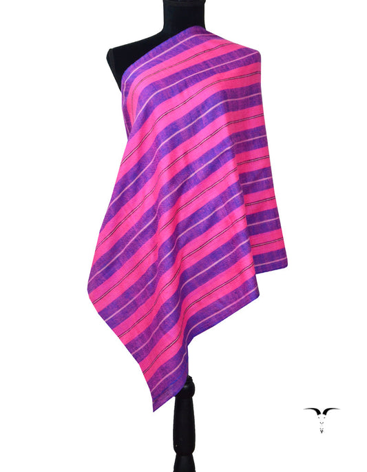 Pashmina Pattern Stole In The Hues Of Blue & Pink 5604