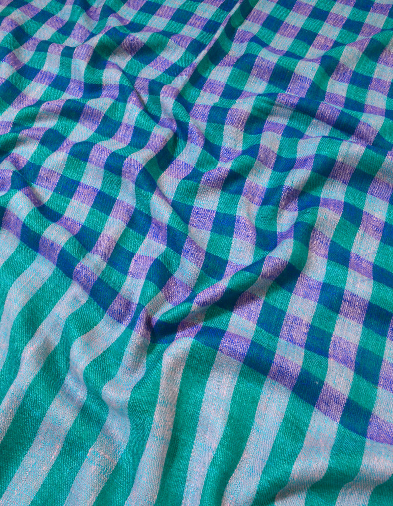 Multicoloured Pashmina Check Pattern Wrap 5623