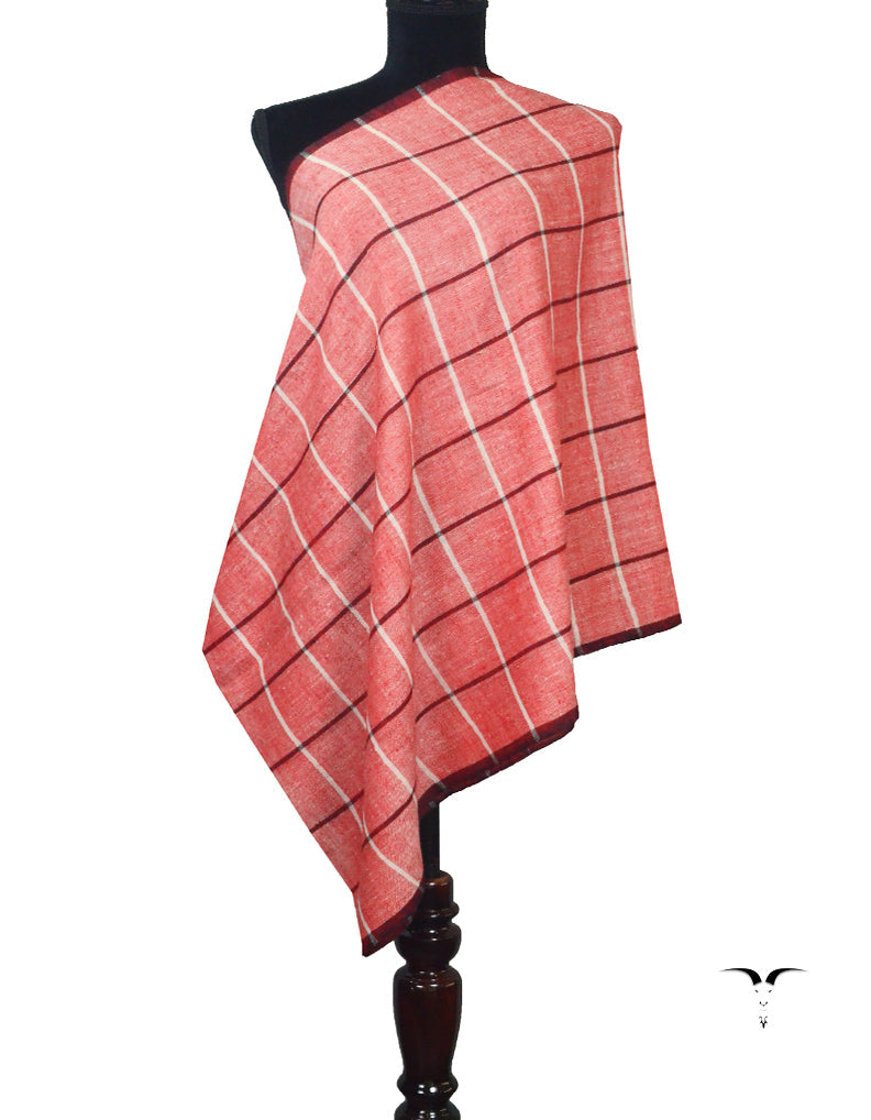 Pattern Pashmina Wrap In Hues Of Maroon 5649