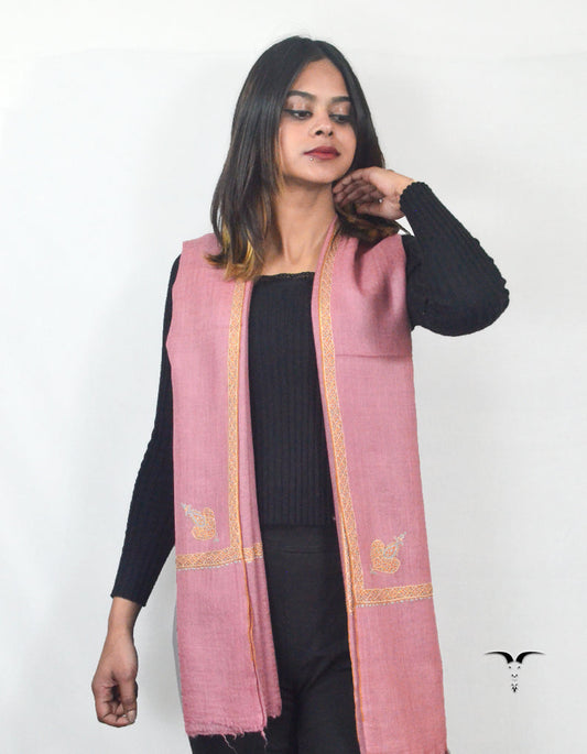 Lavender Pashmina Shawl With Sozni 5666