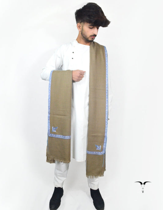 Natural Pashmina Shawl With Sozni Work 5693