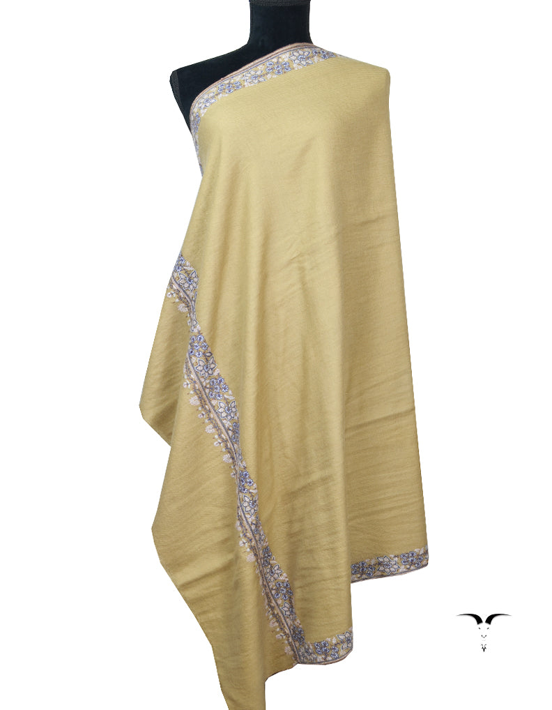 Beige Pashmina Shawl With Embroidery 5808