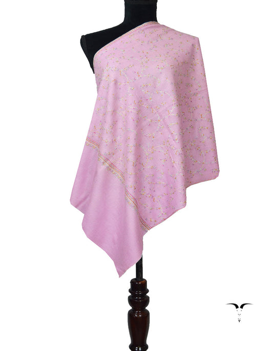 Lavender Pashmina Stole In Sozni 5897