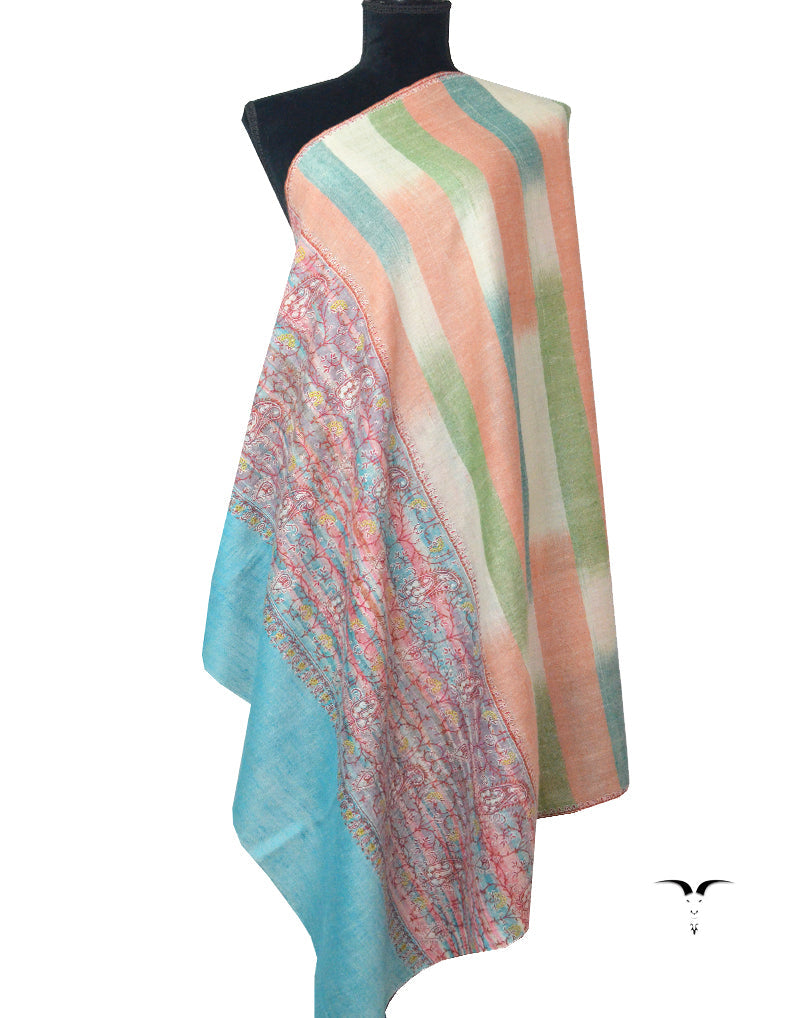 Multicolour Pashmina Shawl In Sozni 5931