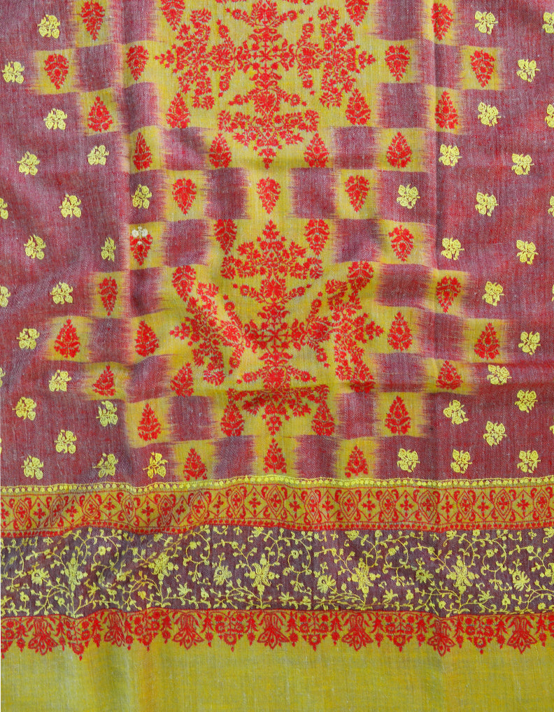 Multicoloured Pashmina Shawl With Sozni 6245