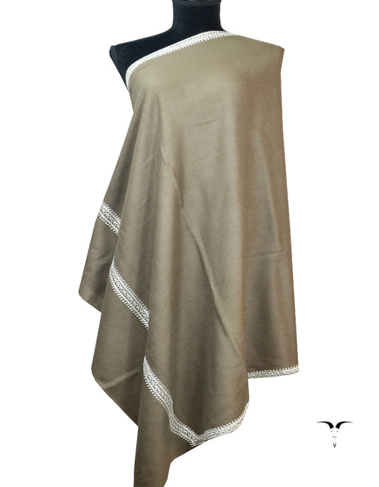 Natural Pashmina Shawl In Sozni 7019