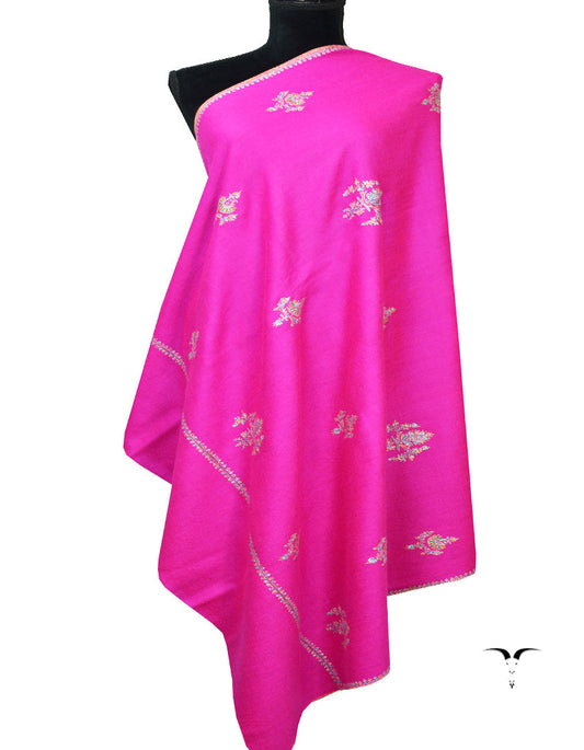 Pink Embroidery Pashmina Shawl 7098
