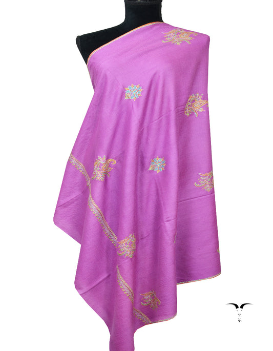 Violet booti embroidery pashmina shawl 7106