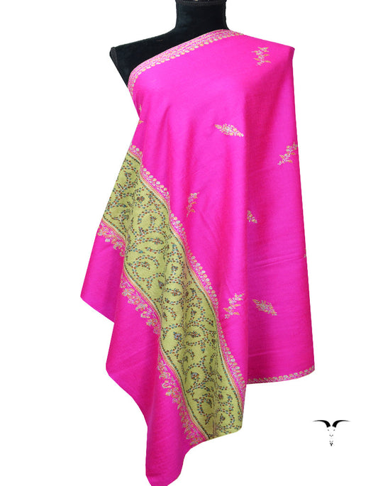Pink Embroidery Pashmina Shawl 7131