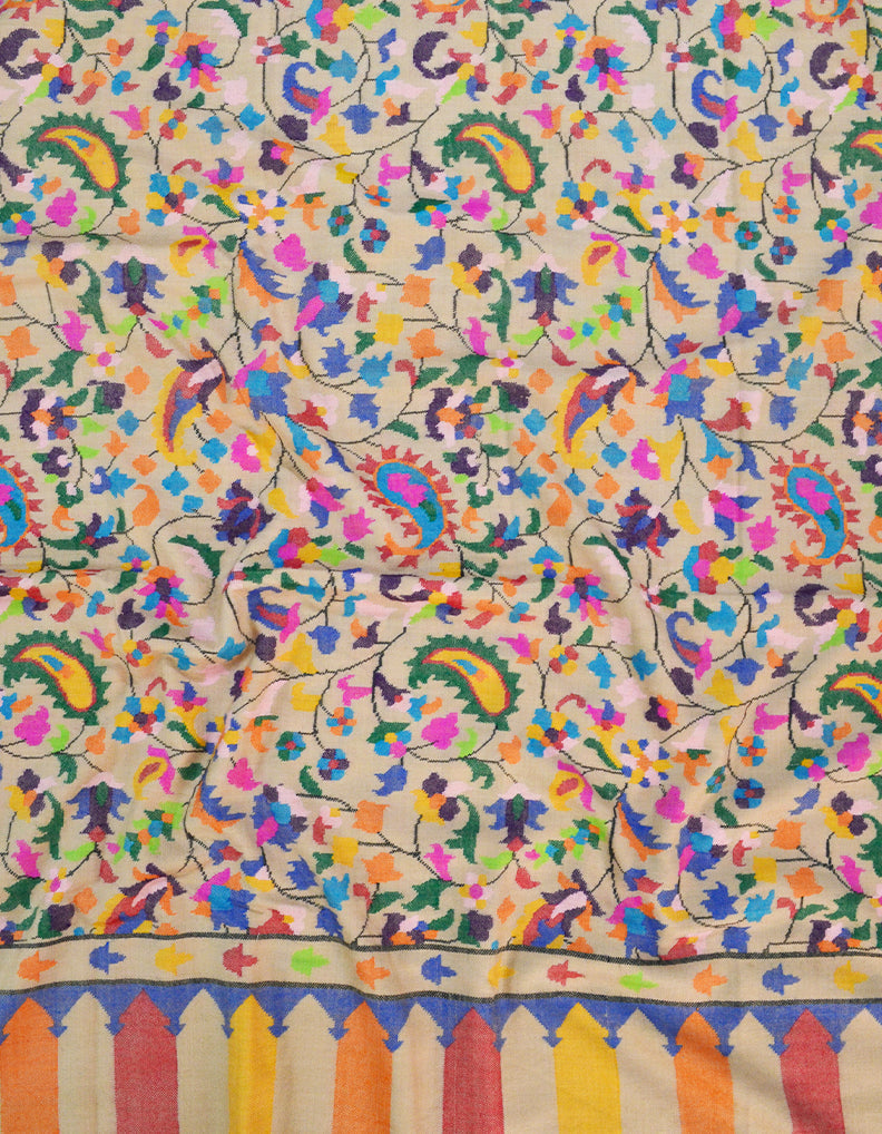 Natural Kani Pashmina shawl 7161