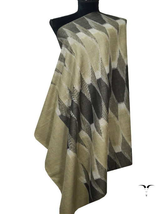 Brown and Black Ekat Pashmina shawl 7168