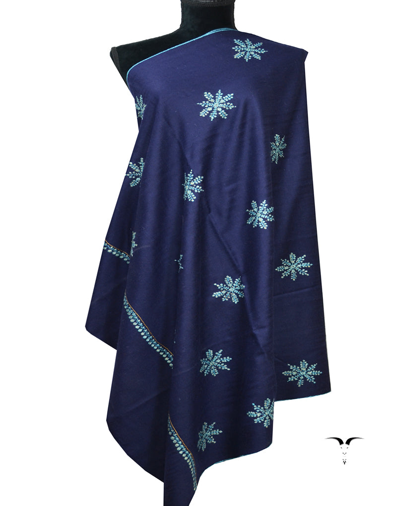 Dark Blue Embroidey Pashmina shawl 7208