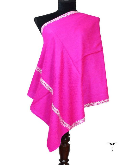 Pink Embroidery Pashmina Stole 7242