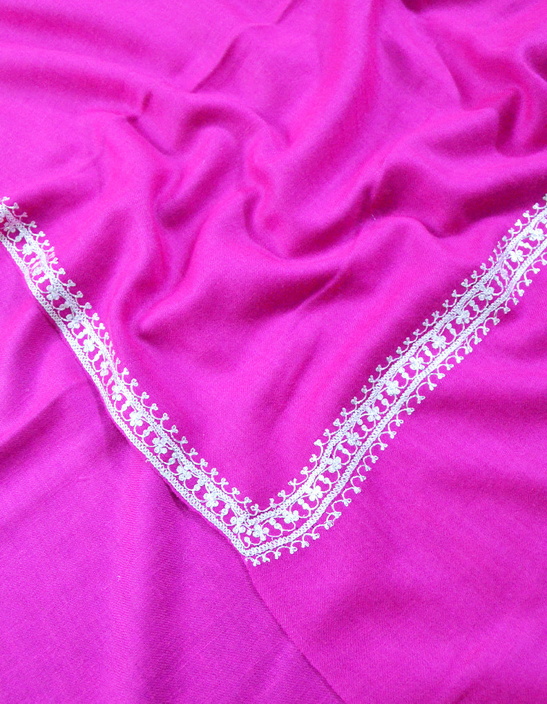 Pink Embroidery Pashmina Stole 7242