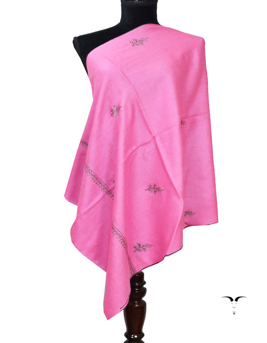Pink Embroidery Pashmina Stole 7244
