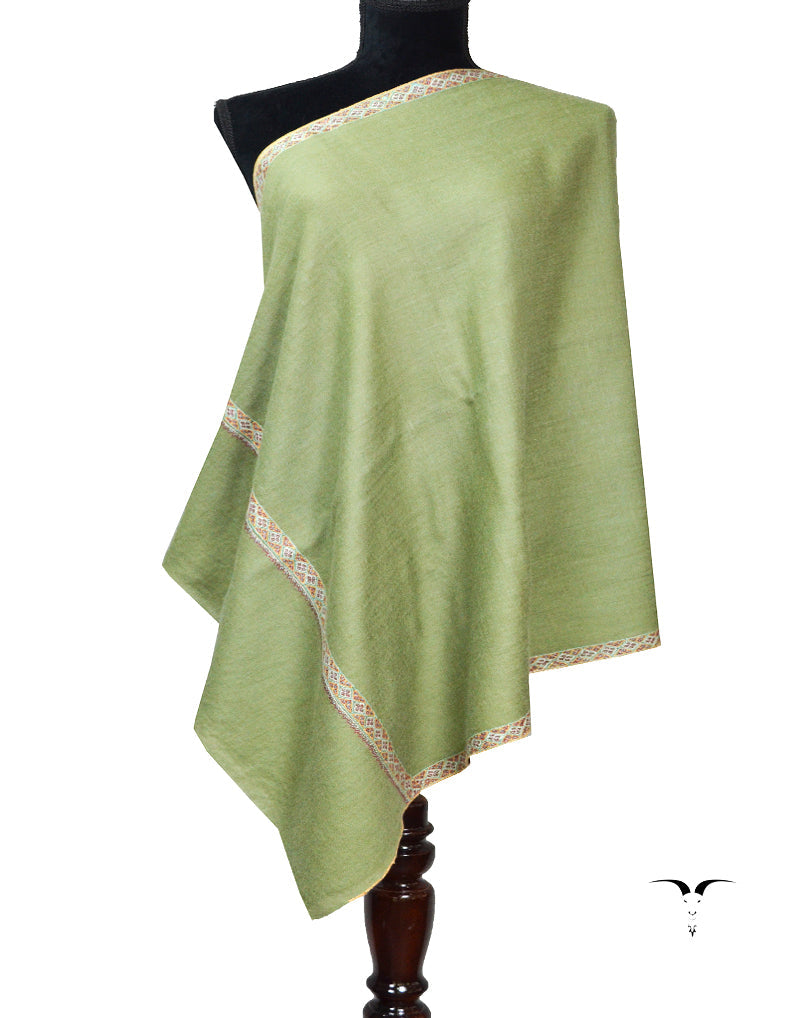 Golden Brown Embroidery Pashmina Shawl 7247