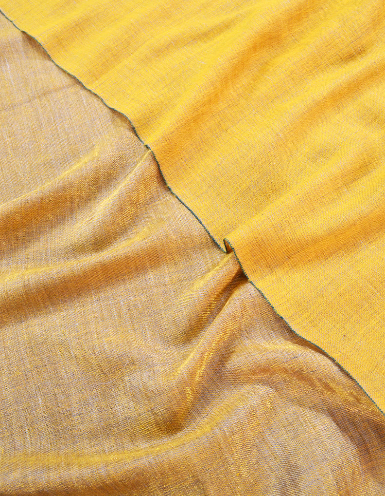 Yellow and Golden Reversible Pashmina Shawl 7330