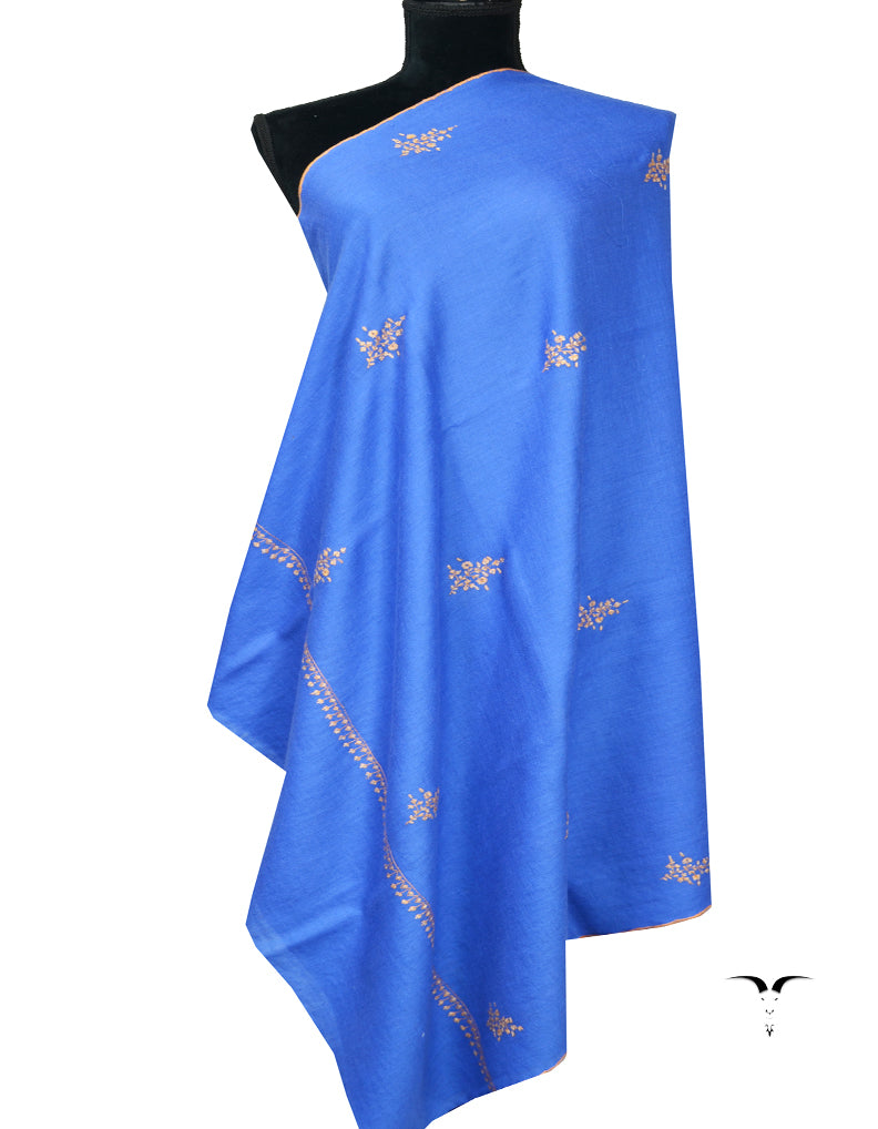 Blue Embroidery Pashmina Shawl 7447