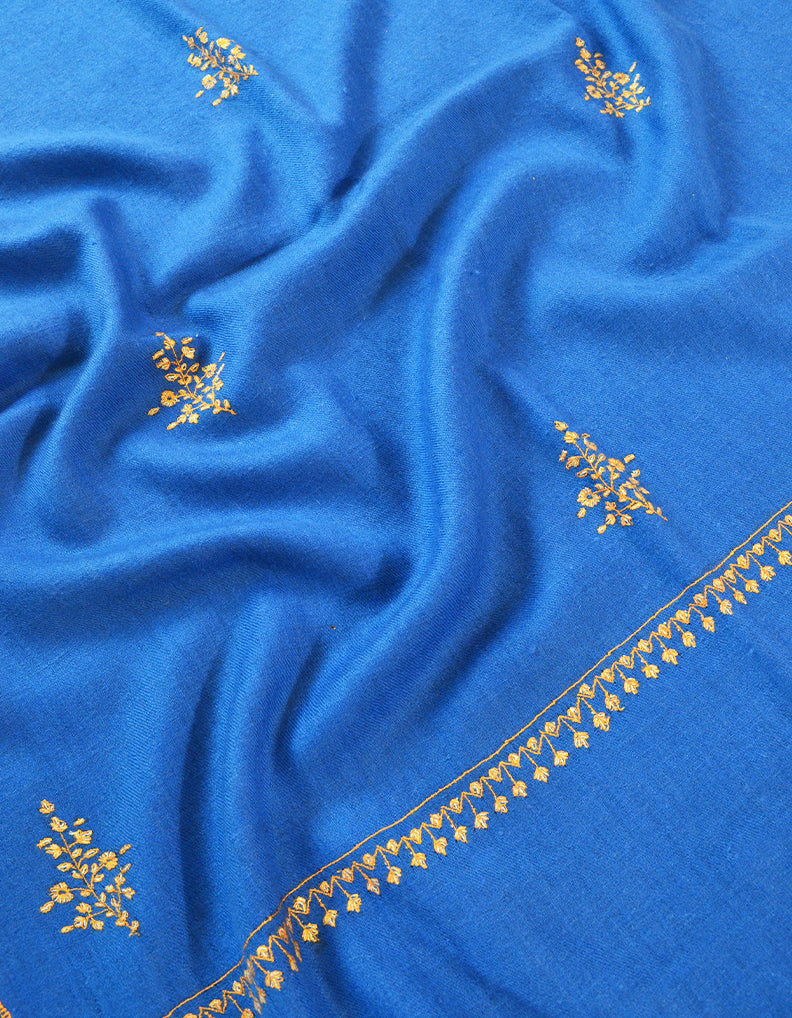 Blue Embroidery Pashmina Shawl 7447
